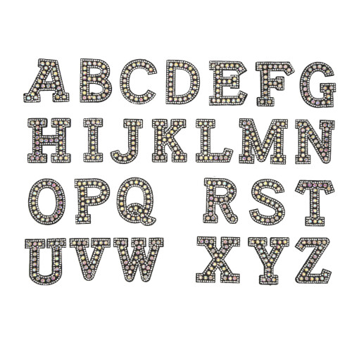 Patchs en lettres - 26 pièces - motif clair - couture DIY 1