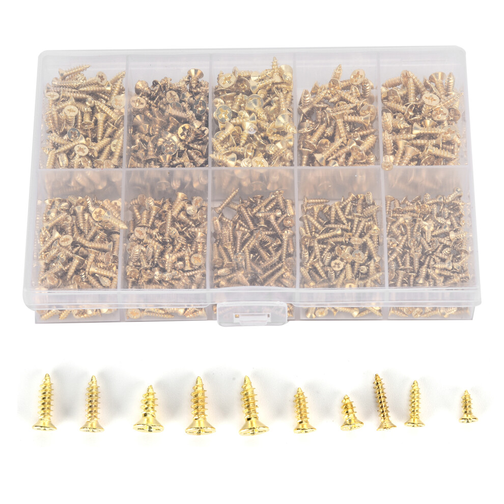 Cross Iron Self Tapping Screws Kit 1080Pcs M2 M2.5 M3 Countersunk Head Steel-image-OPC-PMRMMMG-NEW