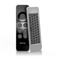 2,4G Air Mouse Wireless Tastatur IR Fernbedienung für Smart TV & PC, 58 Tasten, 8-10m Reichweite, Schwarz