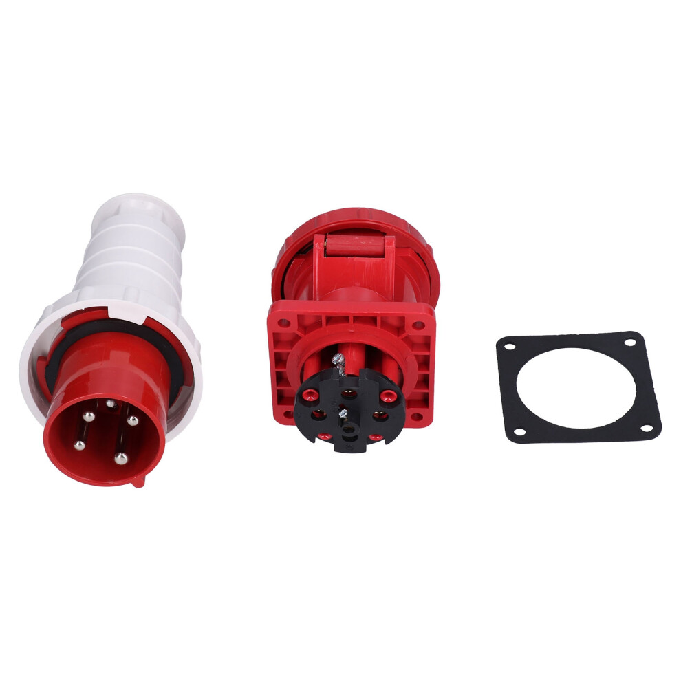 3 Phase 4 Pin Waterproof Industrial Plug Socket 63A Ip67 4681358145849