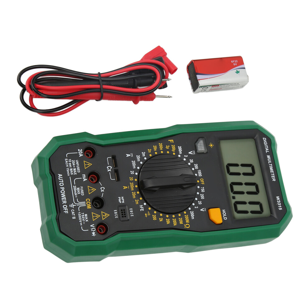 W3315 Digital Multimeter Led Tester, Green/Black, 3 1/2 Digit 8421358146721
