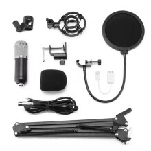 BM800 USB Condenser Microphone Set with Arm Stand for Podcasting