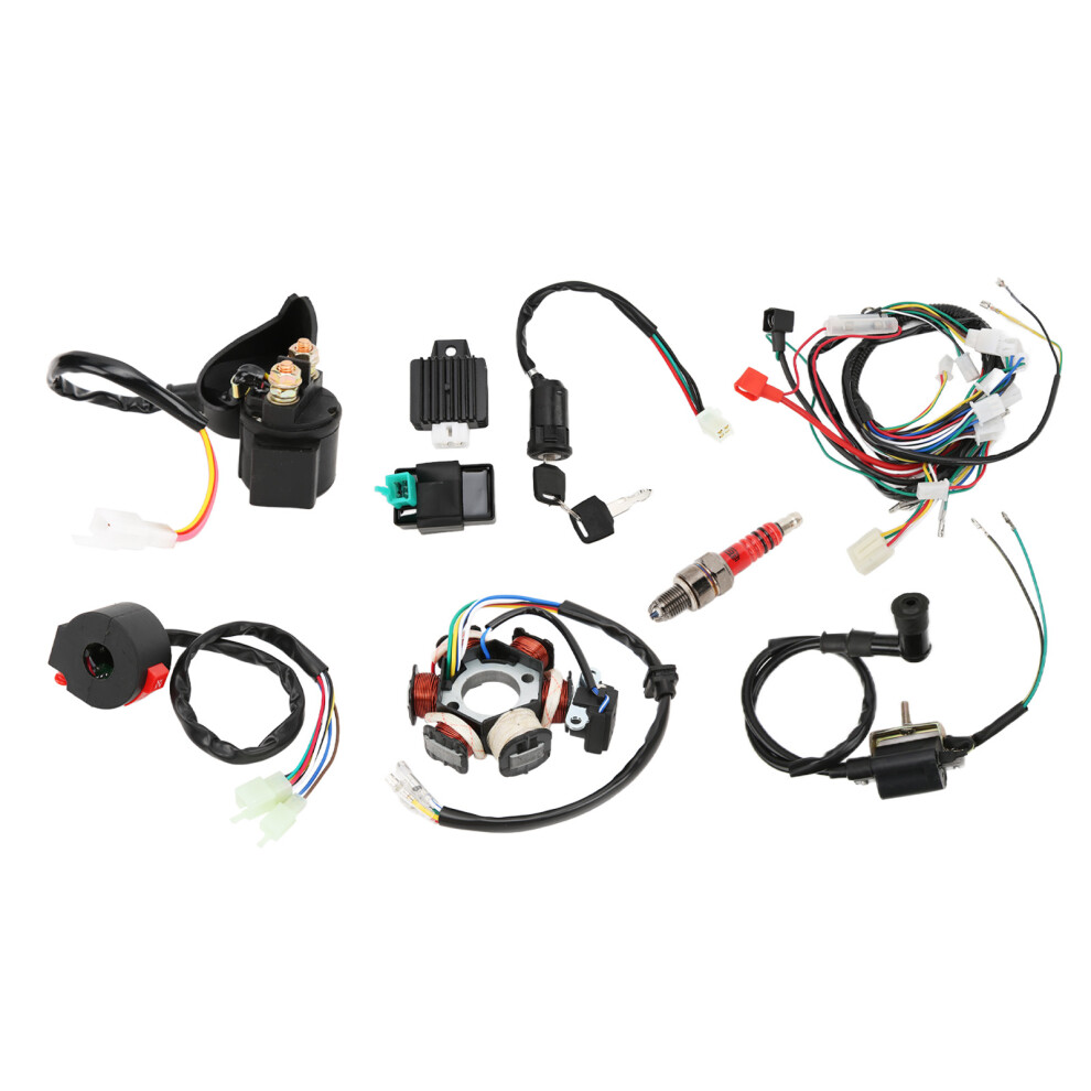 Atv Quad Go Kart Wiring Harness & Ignition Kit 50Cc-125Cc Engines 9311358148612