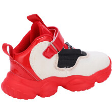 Kids Breathable Microfiber Athletic Sneakers for Boys, Size 36 White