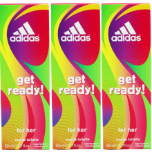 3 x Adidas - Get Ready for Her Eau de Toilette Spray 50ml