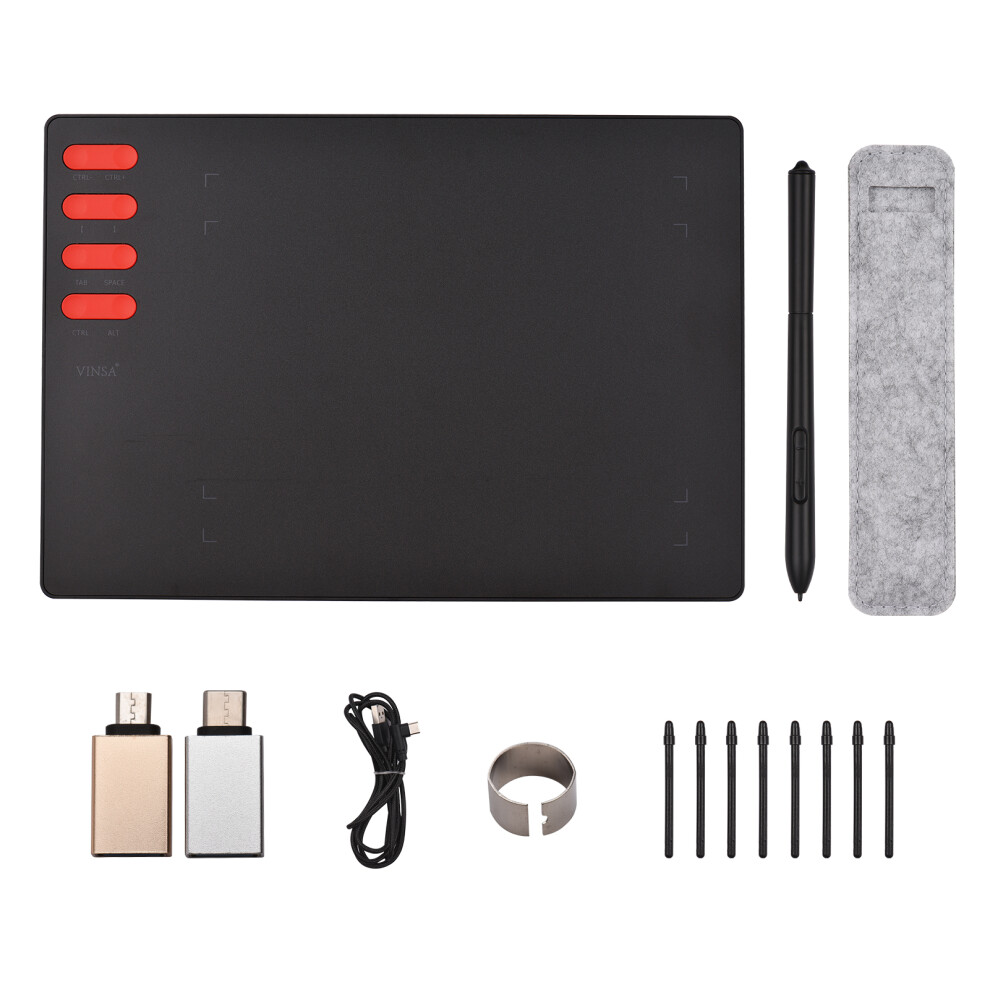 T505 Graphics Drawing Tablet 8Pen Nibs 8192 Levels Pressure, 280x193mm-image-OPC-PMRNDXF-NEW