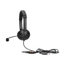 OY359 USB Kabelgebundener Digital-Kopfhörer mit Mikrofon, Schwarz, Call-Center-kompatibel