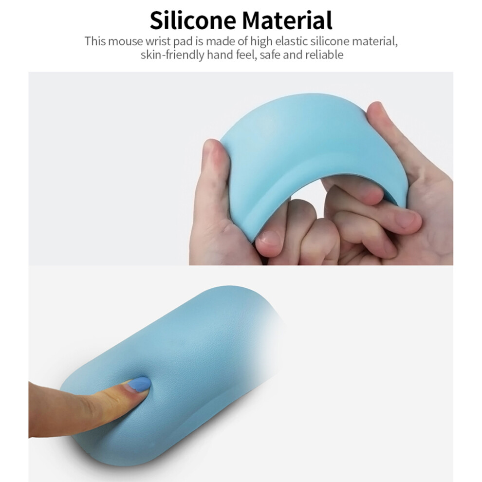 Silicone Mouse Wrist Pad Ergonomic Support Cushion 22X8cm For Office Use Black 9351358158341