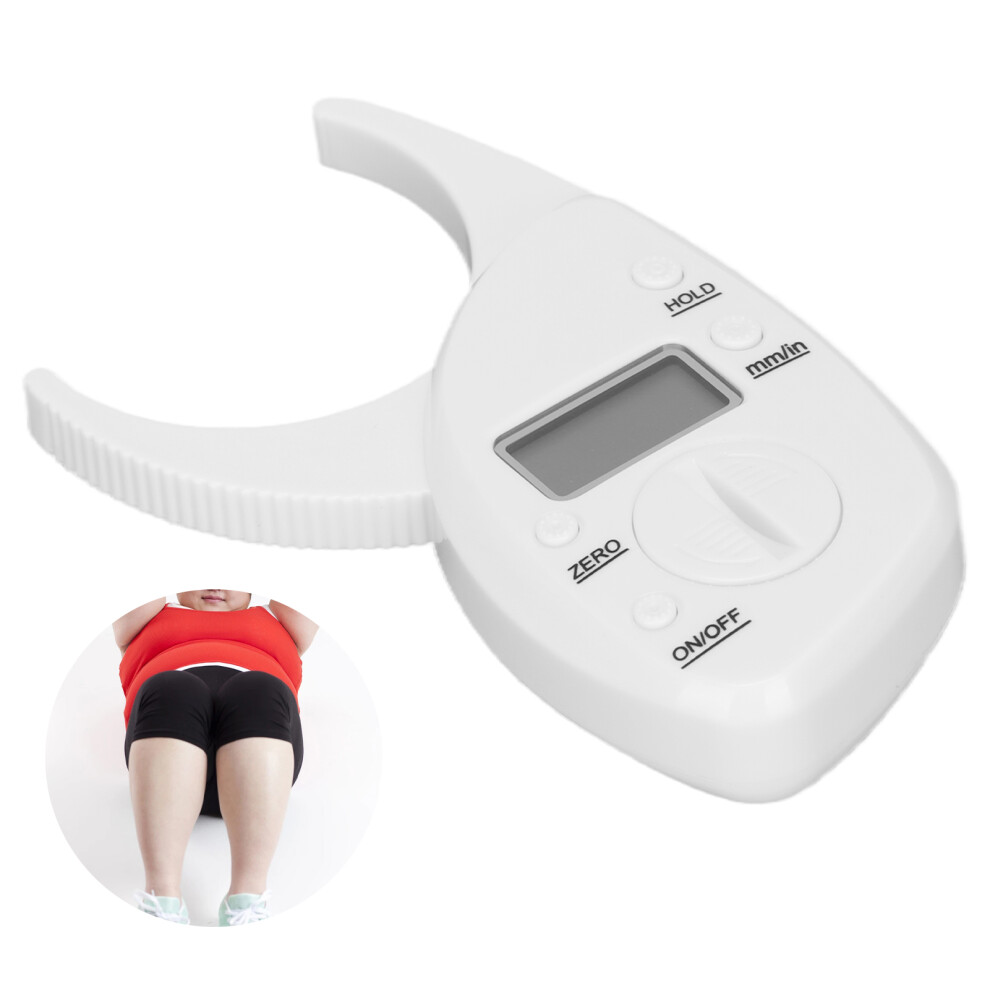 White Electronic Body Fat Caliper With Tape, 0-50Mm,