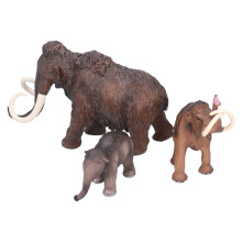Mammoth Family 3-teiliges PVC-Spielzeugset Realistische Tierfiguren