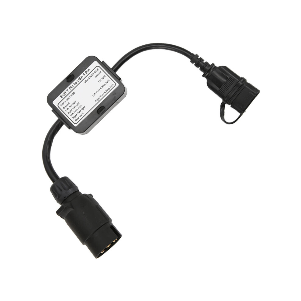 European 7 Pin To American 4 Pin Trailer Connector Converter For Caravan & Boat 8471358161019