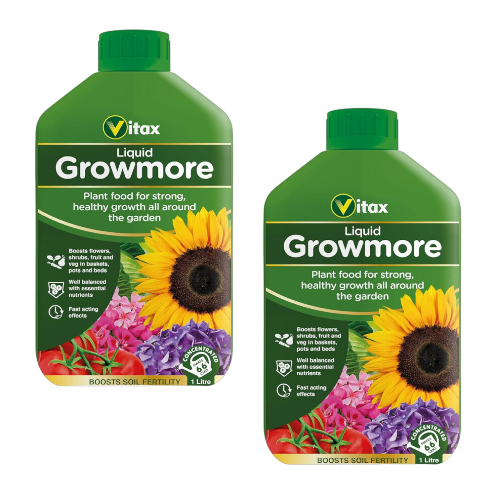 Vitax Liquid Growmore 1L Pack Of 2 For Plants