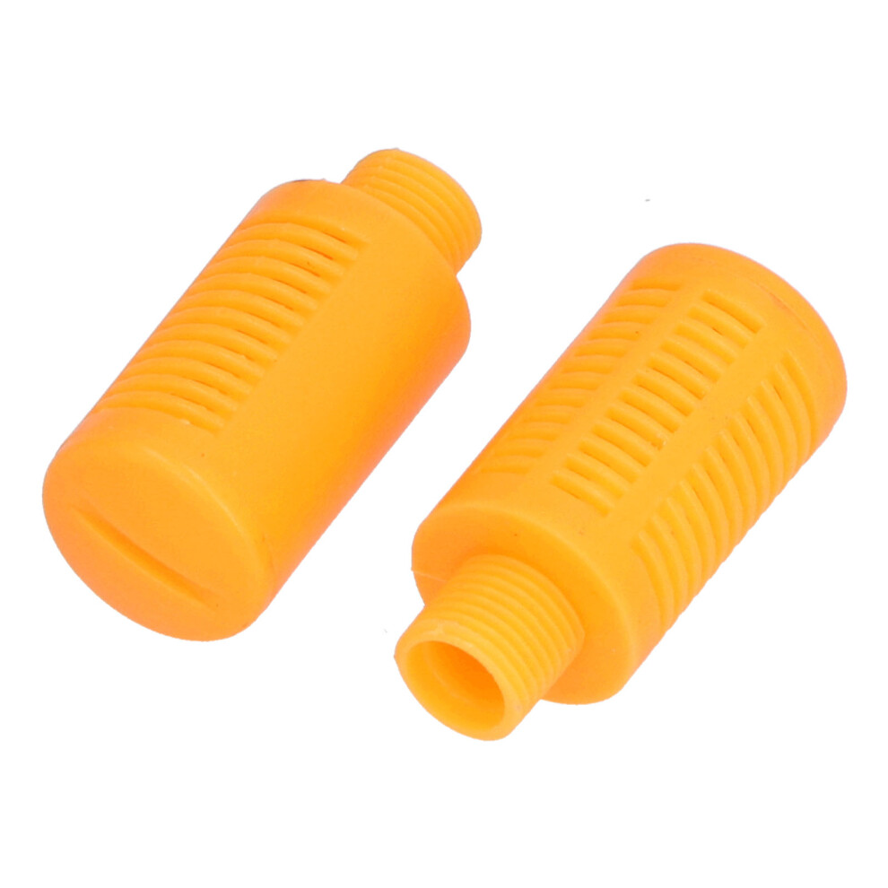 Plastic Pneumatic Muffler Flow Control Exhaust Silencer G1/2 Orange 25Pcs 4601358163506