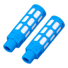 Plastik Pneumatikdämpfer-Verbinder G3/8 Flow Control Abgasdämpfer Blau 25 Stück