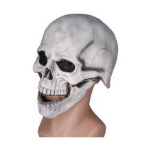Hässlicher Totenkopfmaske mit beweglichem Kiefer, Latex-Halloween-Kostümzubehör