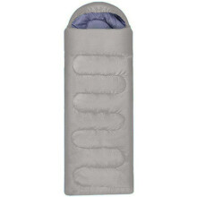 (Grey, 75 X 180cm) Lightweight Hooded Camping Sleeping Bag 3-4 Season, Windproof & Quick Warmth Soft 170T Polyester Lining