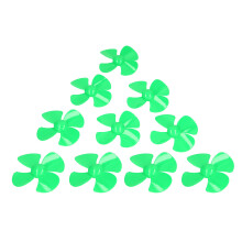 10 x 100mm 4-Blades Propellers for Toy Model DIY with 2mm Hole XR-150Green