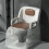 Tragbarer Toilettensitz, stabile Basis, weich 11