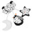 Giocattolo a spirale per culla n. 2, nero/bianco, cotone+ABS, 1M+ 13