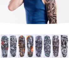 8 Blätter wasserdichte Arm-Tattoo-Aufkleber für Männer & Frauen, 170x480mm