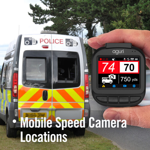Aguri DX1250 HD Dash Cam & Speed Camera Detector 1