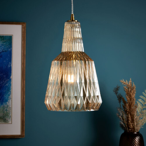 Visconte Mikael Glass Ceiling Pendant - Champagne 1