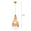 Visconte Mikael Glass Ceiling Pendant - Champagne 8
