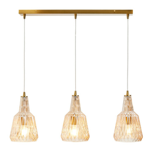 Visconte Mikael Pendant Bar 3 Light - Champagne