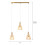 Visconte Mikael Pendant Bar 3 Light - Champagne 8