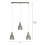 Visconte Mikael Ceiling Pendant 3 Light - Smoke 8
