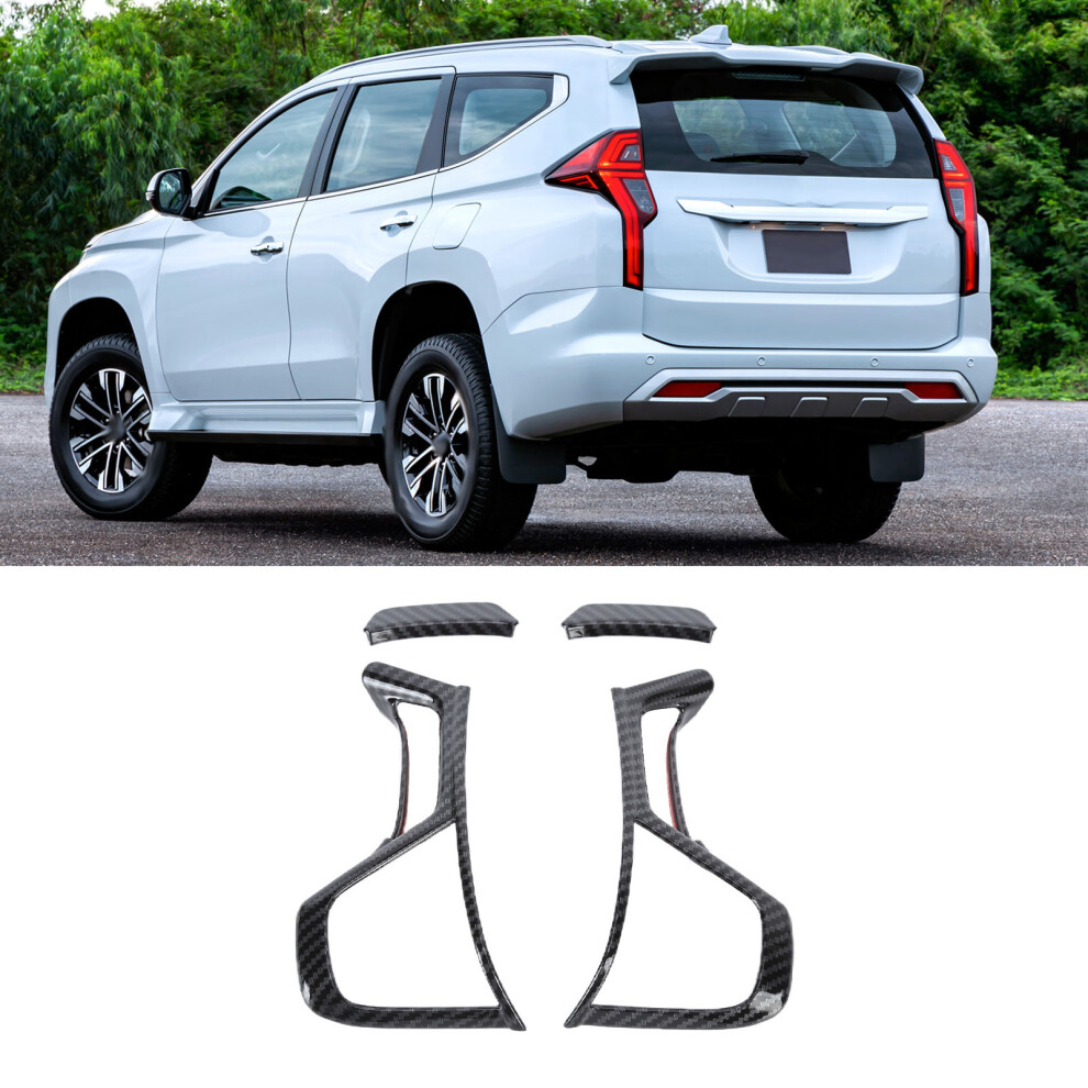 4Pcs Carbon Fiber Style Car Steering Wheel Frame For Mitsubishi Pajero Sport 2019-2020 9331358175395