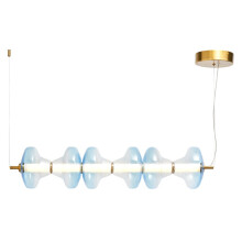 Visconte Elias Glass LED Pendant Bar - Satin Brass