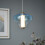 Visconte Elias Glass Ceiling Pendant - Sky Blue 2