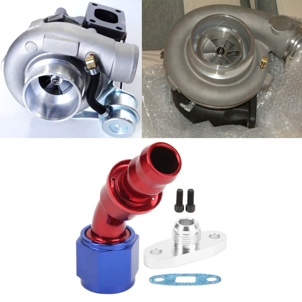 45 Turbo Oil Return Flange For T3 T4 T7 Gt30 Aluminum Alloy 110G 8441358179406