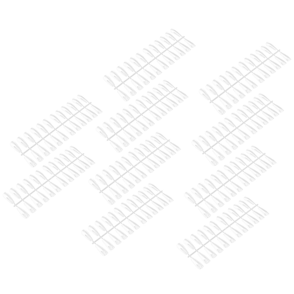 Nail Swatch Sticks 240pcs Transparent Manicure Display Tips Long Trapezoid