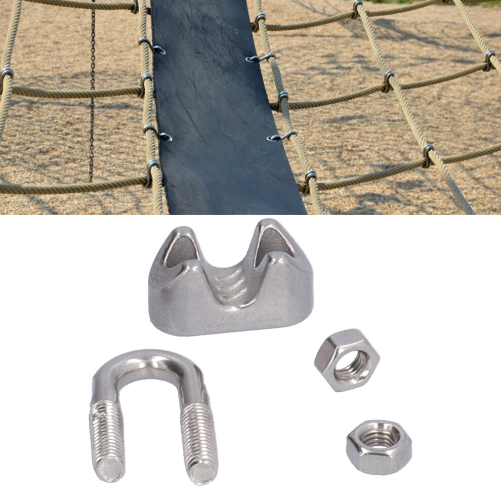 20Pcs M6 6Mm Stainless Steel Wire Rope Clamps For Rigging & Cable Fastening 9441358180951