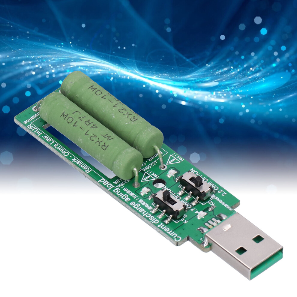 Usb Discharge Resistor Load Tester For Power Banks 1A 2A 5Vdc With Button 3161358182132