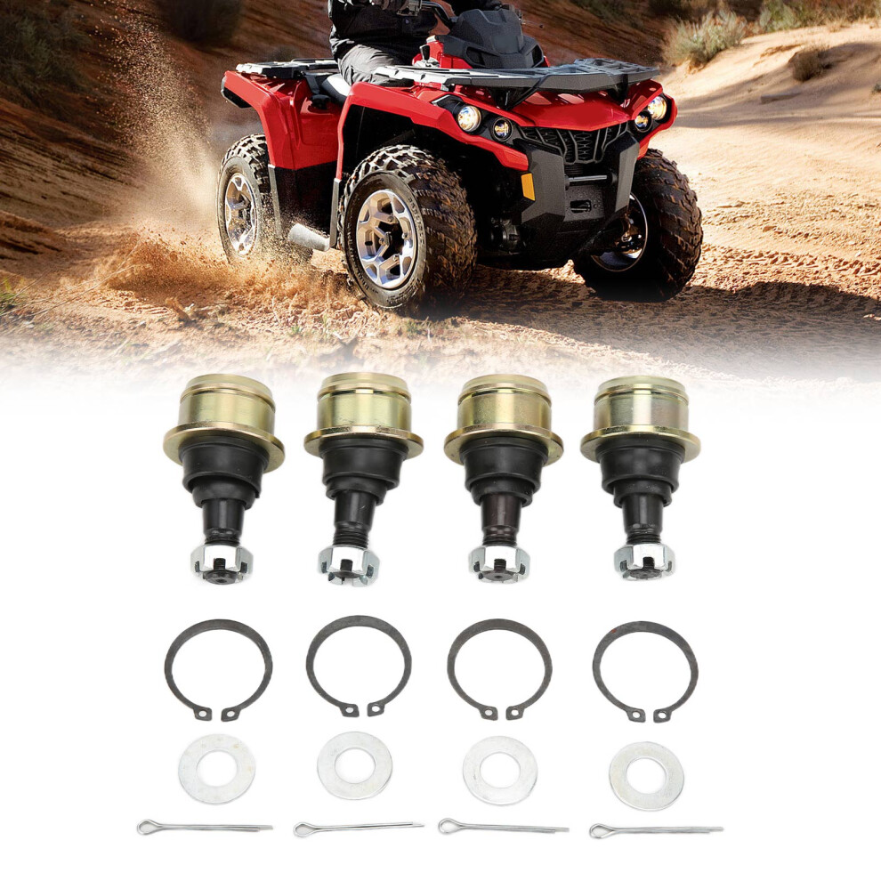 Chromium Steel Ball Joint Set 4-Piece For Atv & Utv 1993-2014 4921358182599