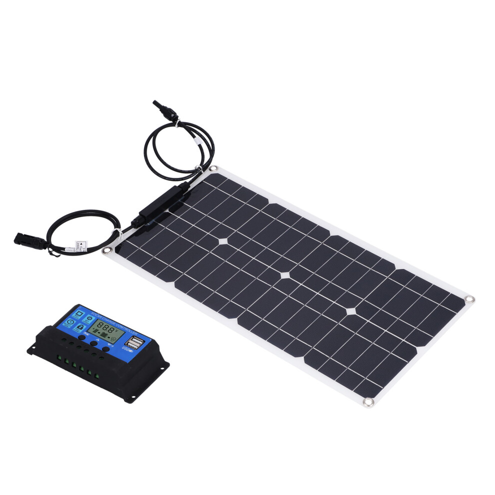 25W Monocrystalline Solar Panel Kit With 30A Charge Controller 54X28cm 9351358184371