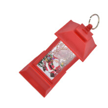 Weihnachtlicher roter Santa Laternen-LED-Lampe, PVC, Batterie inklusive