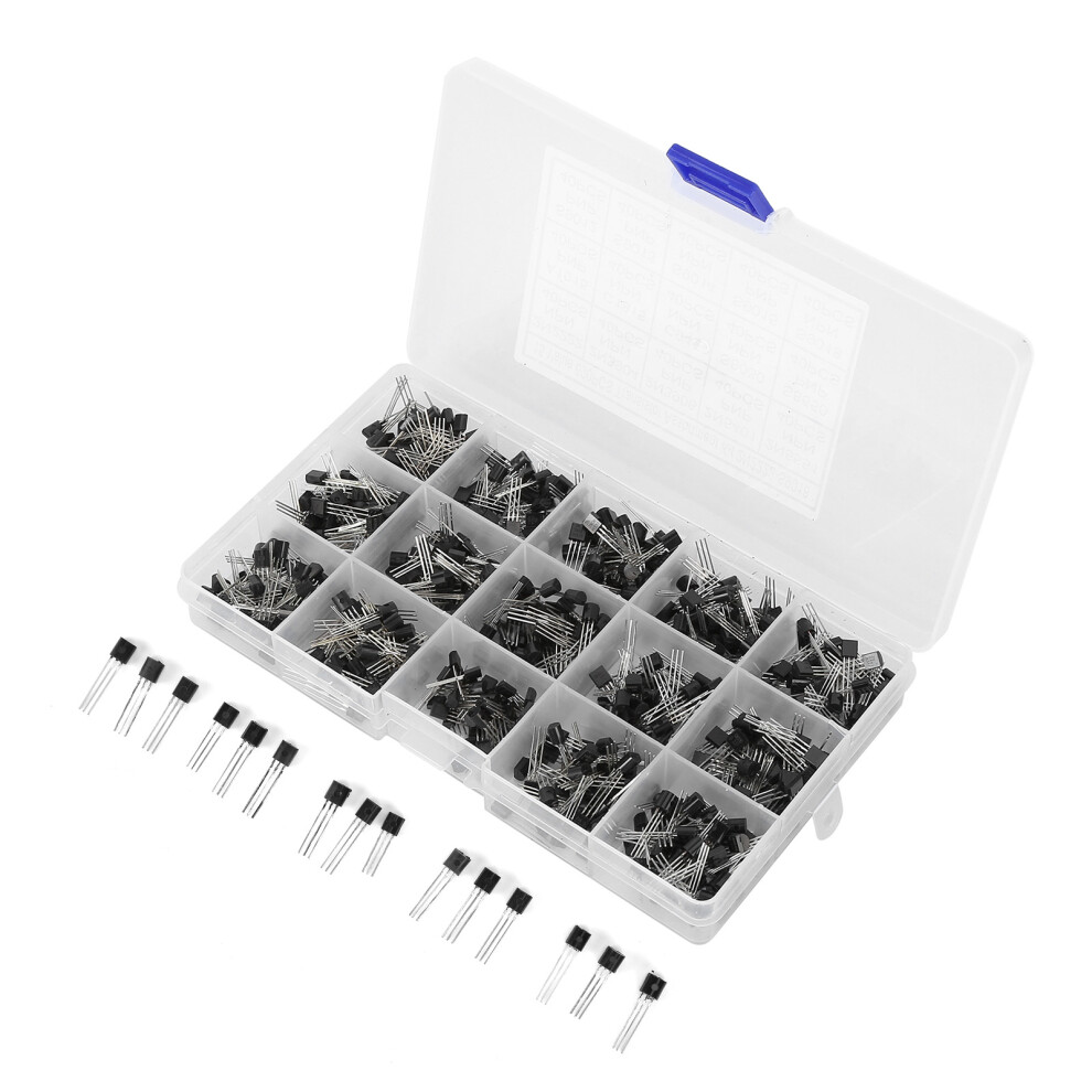 600 Pieces Transistor Kit Npn Pnp To-92 2N2222-S9018 Straight Plug 7691358186343