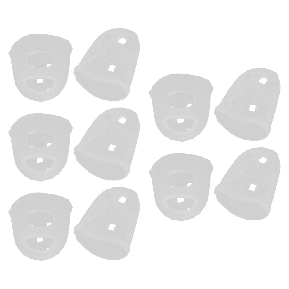 Set of 10 Silicone Guitar Finger Guards Anti Slip Protectors for Strings