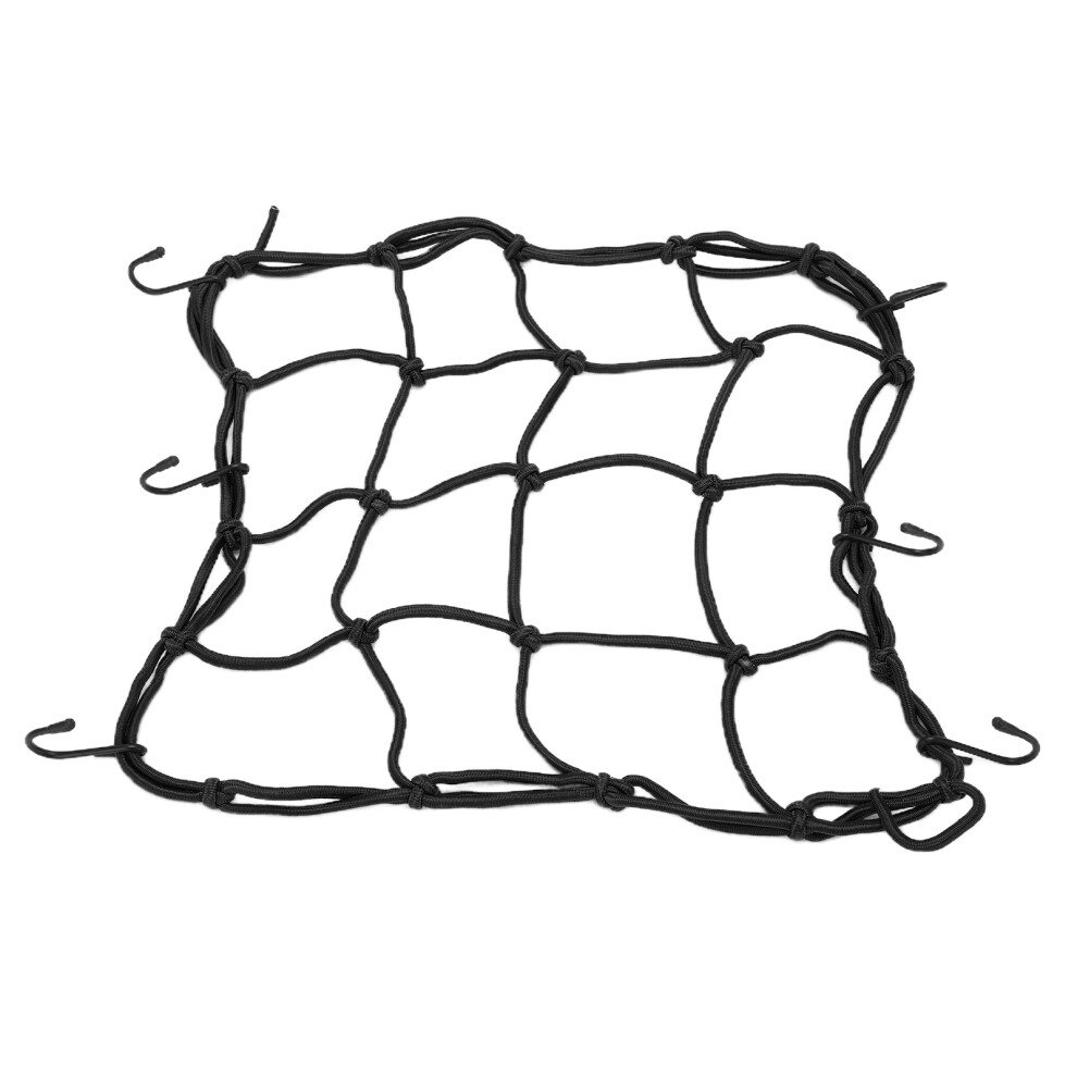 Nylon Cargo Net 4X4 Ft Elastic With Hooks For Bikes Motorcycle Luggage Black 9361358196052