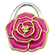 Folding Handbag Hook Hanger Replacement Foldable-Rose Red.