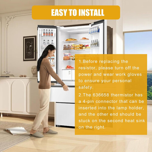 Tall Execution Refrigerator Thermistor Component-White 1