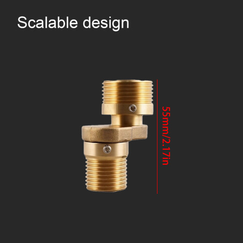 2Pcs Universals 360 Swivels Shower Adapter Copper-2 packs 1