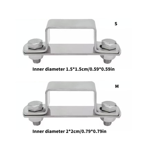 4Pcs Metal Steel Square Pipe Clamp Right Angles Bracket-20X20mm 2