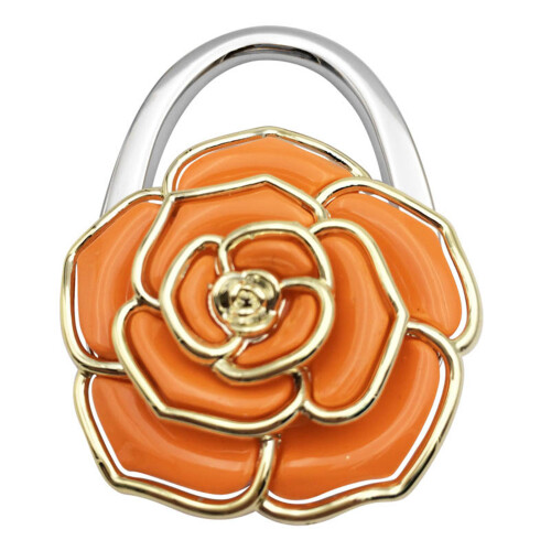 Foldable Purse Holder Bag Table Hook for Dinning Room-Orange.