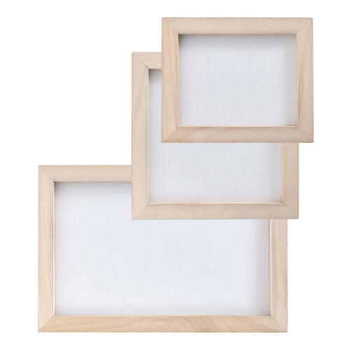 3Pcs Paper Making Craft Tool Set Wooden Papermaking Frames for