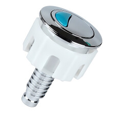 Streamlined Toilet Control Button with Accuracy-Round silver